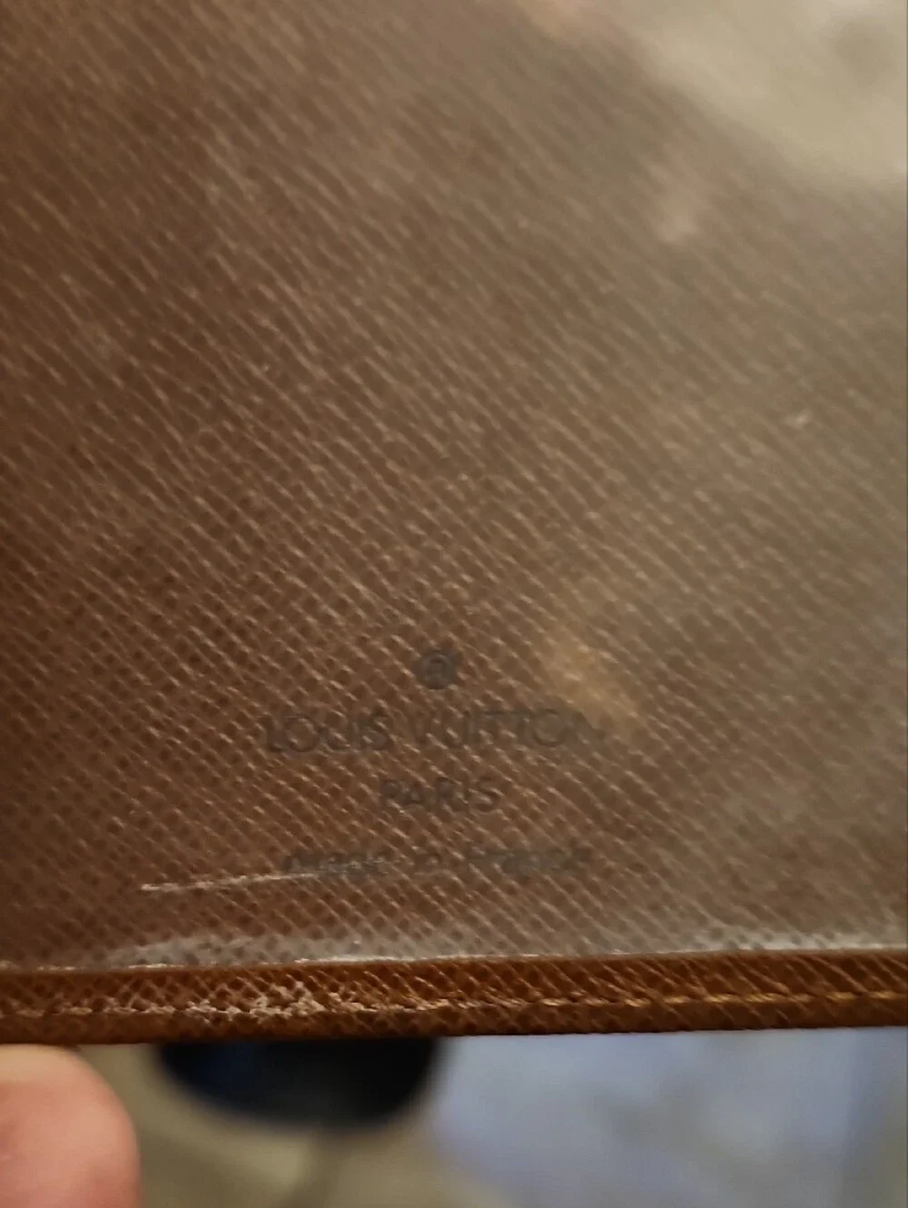 Louis Vuitton Brown Textured Leather Passport Wallet